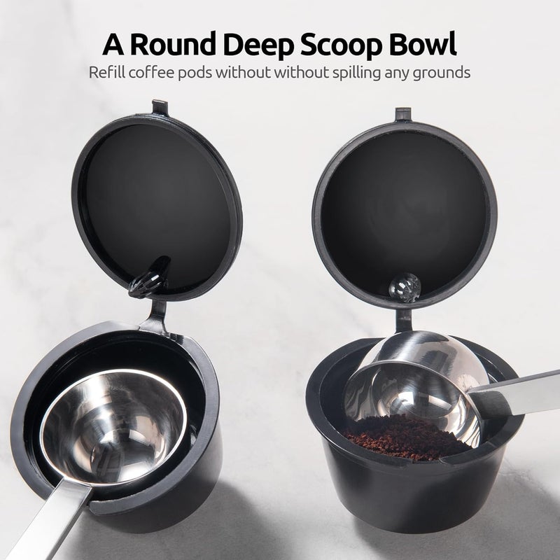 UTaste Coffee Scoop 1 Tablespoon: 18/8 Stainless Steel Measuring Scooper for Ground Coffee, Bean, Powder, Espresso, 4.3in Long Handle Metal Measure Spoon for Canister, Jar (1Tbsp/15ml) - Image 5